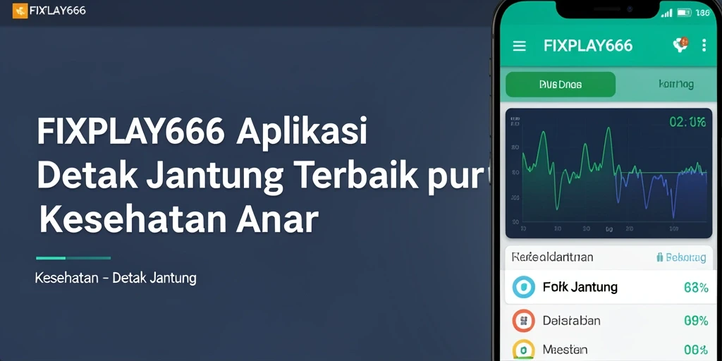 Antarmuka aplikasi FIXPLAY666 yang menampilkan pemantauan detak jantung real-time.