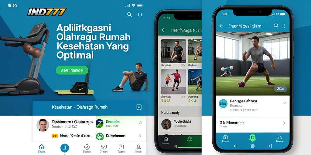 Antarmuka user-friendly aplikasi IND777 untuk olahraga di rumah.