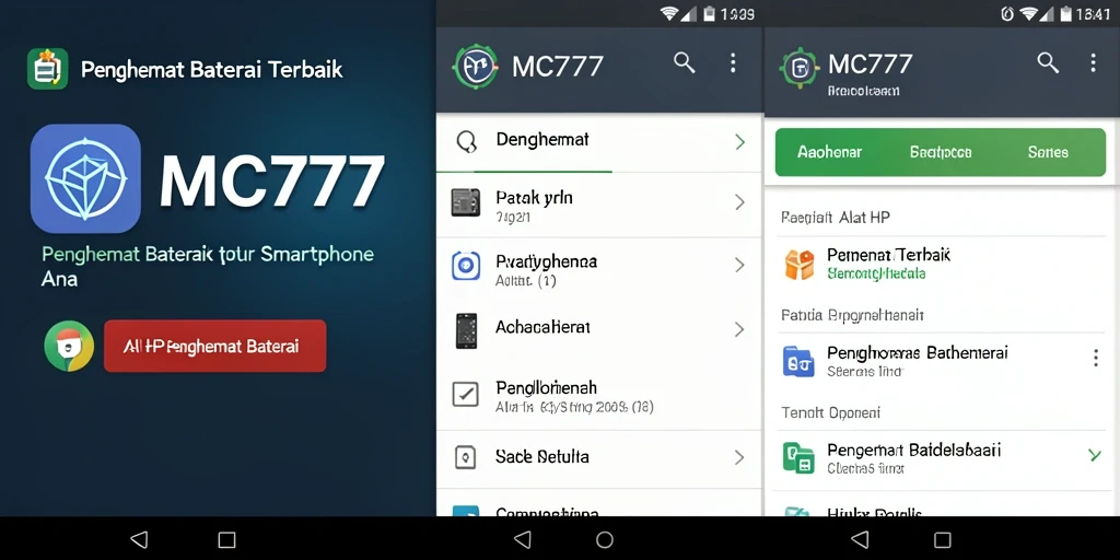 Tampilan antarmuka MC777 yang ramah pengguna untuk penghematan baterai.