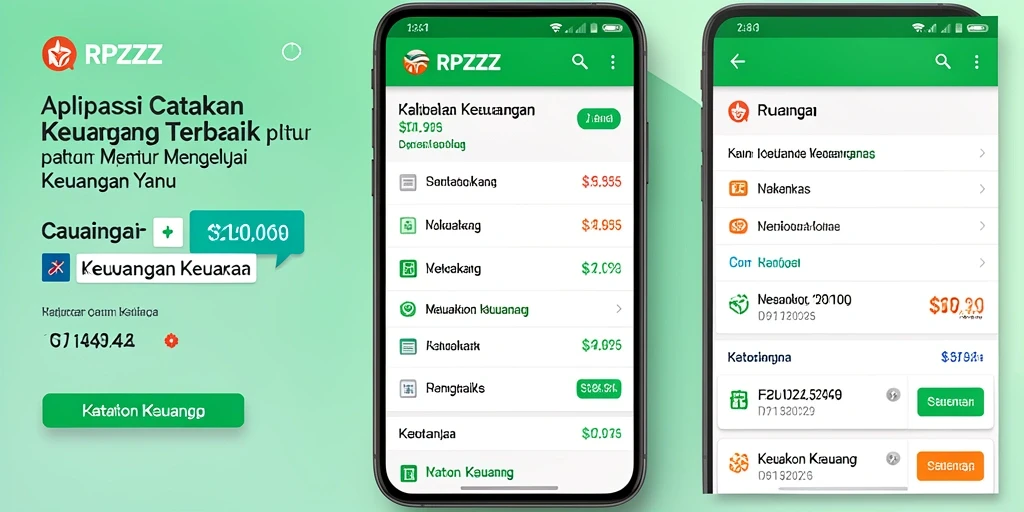 Antarmuka aplikasi Catatan Keuangan RPZZZ yang user-friendly.