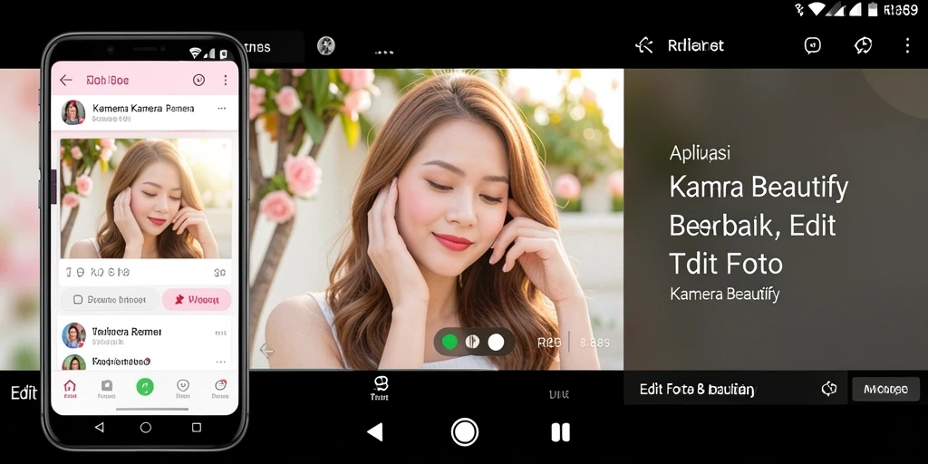 Tampilan antarmuka RR89 untuk melakukan edit foto dengan fitur Kamera Beautify.
