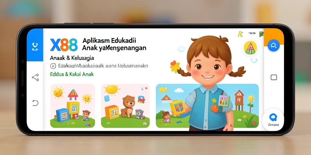Antarmuka intuitif X88 untuk pembelajaran anak yang interaktif.